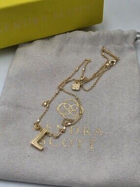 Kendra Scott Gold Initial L Pendant Necklace